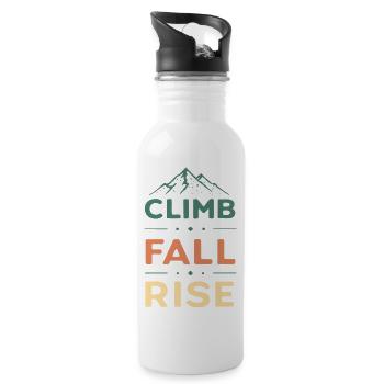 Climb Fall Rise Montagne - Gourde avec paille intégrée - blanc - Droite