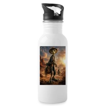 Dustbound Hitchhiker in Dunes - Water bottle with straw - white - Right