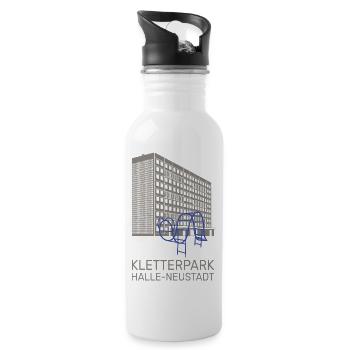 Kletterpark Halle-Neusadt - Trinkflasche mit integriertem Trinkhalm - Weiß - Rechts