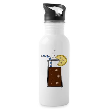 Glas_Cola - Gourde avec paille intégrée - blanc - Droite