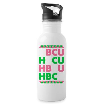 Lettres en majuscule HBCU Pride - Gourde avec paille intégrée - blanc - Droite