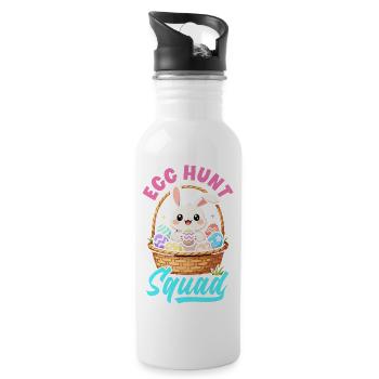 Happy Easter Sweet Easter Bunny Egg Hunt Easter Eggs - Water bottle with straw - white - Right