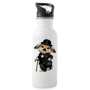 Rabbit Charlie - Trinkflasche mit integriertem Trinkhalm - Weiß - Rechts