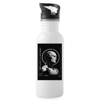 futur - Trinkflasche mit integriertem Trinkhalm - Weiß - Rechts