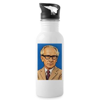 Erich Honecker Caricature (Poster Format) - Water bottle with straw - white - Right