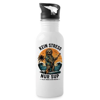  Funny SUP Paddleboard Board Stand Up paddel - Trinkflasche mit integriertem Trinkhalm - Weiß - Rechts