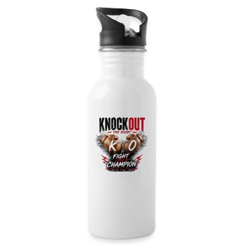 Knockout Fighting Spirit KO Box Power - Water bottle with straw - white - Right