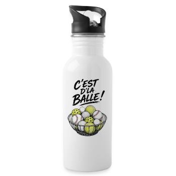 ES IST EIN BALL! - Trinkflasche mit integriertem Trinkhalm - Weiß - Rechts
