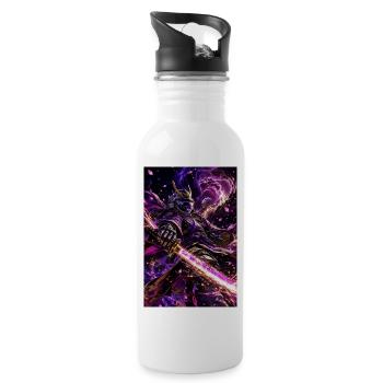 Kometenschwert des Sternensamurai - Trinkflasche mit integriertem Trinkhalm - Weiß - Rechts
