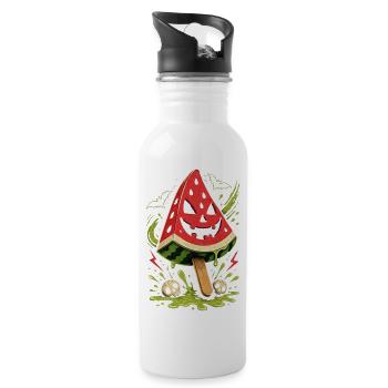 Halloween Summer Melon - Water bottle with straw - white - Right