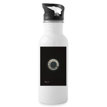 Hello – Vintage Dial Telephone - Water bottle with straw - white - Right