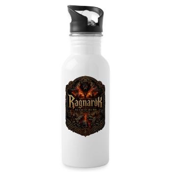 Ragnarök: Das Ende der alten Welt - Trinkflasche mit integriertem Trinkhalm - Weiß - Rechts