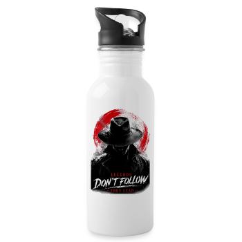 Legends do not lead to follow - Water bottle with straw - white - Right