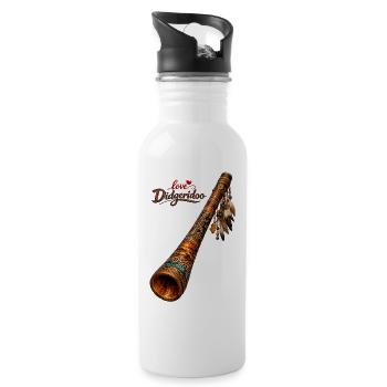 J’adore Dedgeredoo 2 - Gourde avec paille intégrée - blanc - Droite