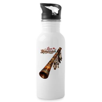 Love Dedgeredoo 1 - Water bottle with straw - white - Right