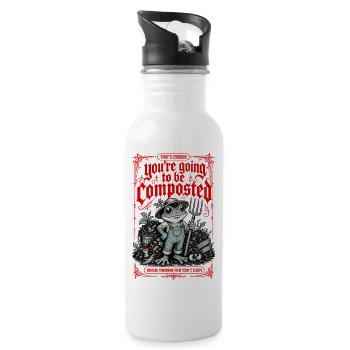 Urban Gardening Compost Thats Enough - Water bottle with straw - white - Right
