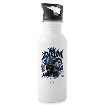 DAKUM Blue Street Art Mystery - Water bottle with straw - white - Right