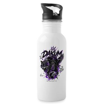 DAKUM Loup Démoniaque à la Lumière de la Nuit - Gourde avec paille intégrée - blanc - Droite