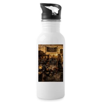 Biker Ladies - Water bottle with straw - white - Right