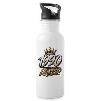 1990 Born: Legend with crown - Water bottle with straw - white - Right