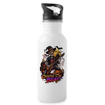Creepin' to the Beat – Halloween Rock - Water bottle with straw - white - Right