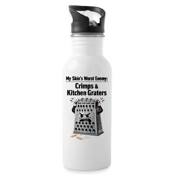 My Skin's Worst Enemy: Crimps & Kitchen Graters - Water bottle with straw - white - Right