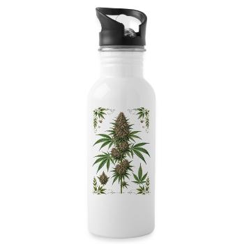 Love_nature - Trinkflasche mit integriertem Trinkhalm - Weiß - Rechts