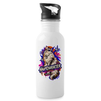 Hauptcharakter Energie - Trinkflasche mit integriertem Trinkhalm - Weiß - Rechts
