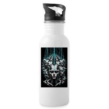 Simulation der Konformität Bot Armee - Trinkflasche mit integriertem Trinkhalm - Weiß - Rechts