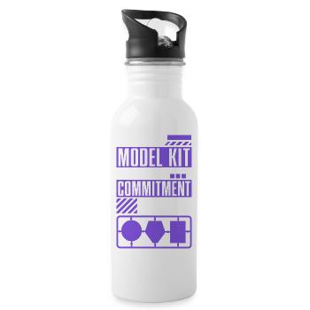Model Kit Commitment - Trinkflasche mit integriertem Trinkhalm - Weiß - Rechts