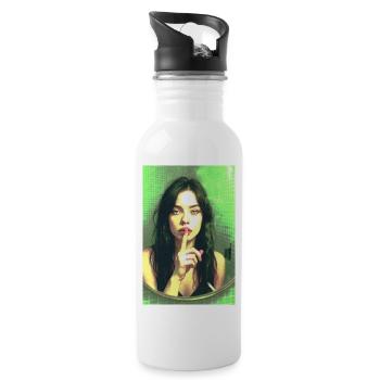 pssst III - Trinkflasche mit integriertem Trinkhalm - Weiß - Rechts