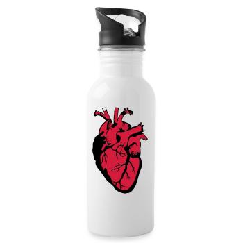 Coeur Coeur - Gourde avec paille intégrée - blanc - Droite