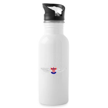 Rovinj Sehnsucht – Mediterranes Paradies in Istrie - Trinkflasche mit integriertem Trinkhalm - Weiß - Rechts