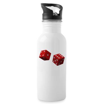 Red dice - Water bottle with straw - white - Right