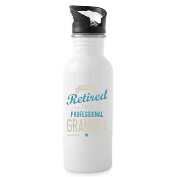 I'M NOT RETIRED I'M PROFESSIONAL GRANDPA cadeau - Gourde avec paille intégrée - blanc - Droite