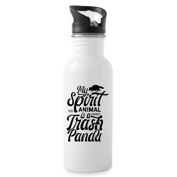 My Spirit Animal is a Raccoon Raccoon - Water bottle with straw - white - Right