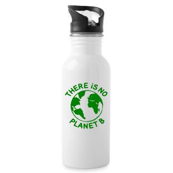 There is no planet B - Gourde avec paille intégrée - blanc - Droite
