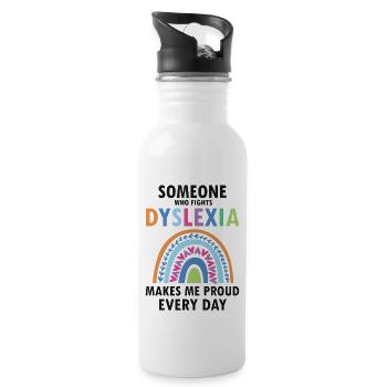 Dyslexia Teacher for Legathenia Therapists - Water bottle with straw - white - Right