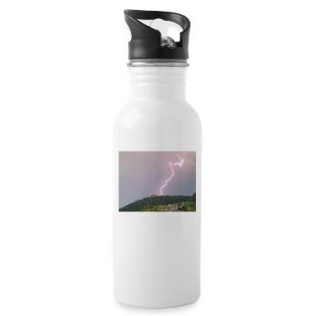 Breuberg Castle Lightning Strike - Water bottle with straw - white - Right