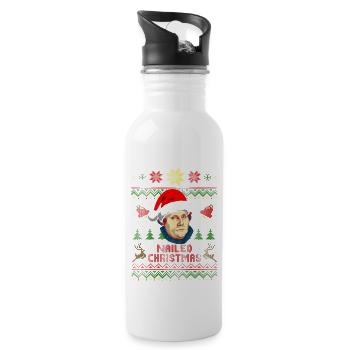 Cloué Noël Martin Luther Noël - Gourde avec paille intégrée - blanc - Droite