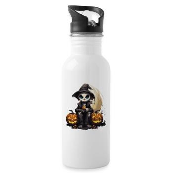 Halloween 2 - Trinkflasche mit integriertem Trinkhalm - Weiß - Rechts