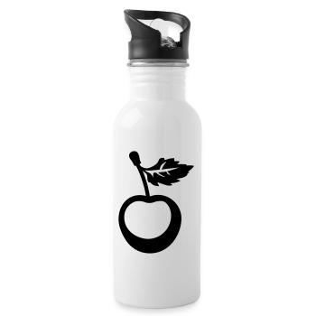 cherry - Water bottle with straw - white - Right