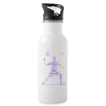 Pickleball Games Racquetball Women Men - Water bottle with straw - white - Right