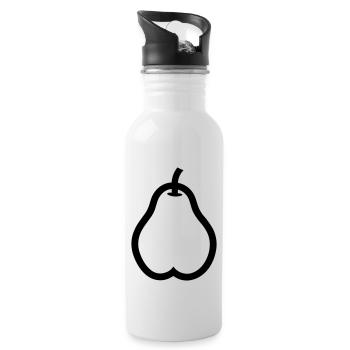 Birne - Trinkflasche mit integriertem Trinkhalm - Weiß - Rechts