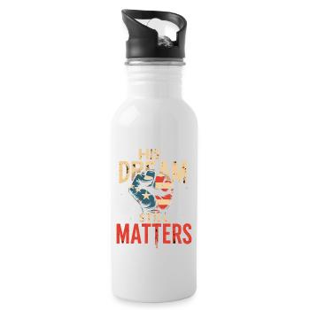 His Dream Still Matters - MLK - Water bottle with straw - white - Right