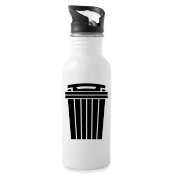 dustbin - Water bottle with straw - white - Right