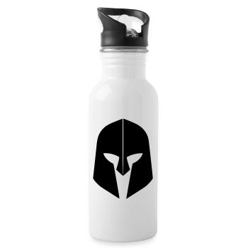 Sparta Spartanischer Krieger - Trinkflasche mit integriertem Trinkhalm - Weiß - Rechts