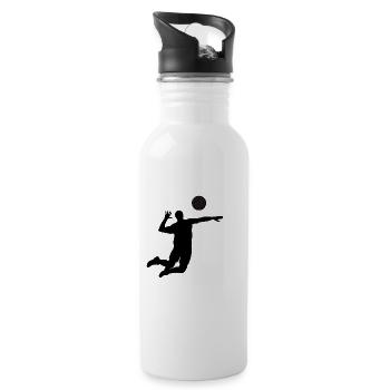 Volleyball player - Water bottle with straw - white - Right