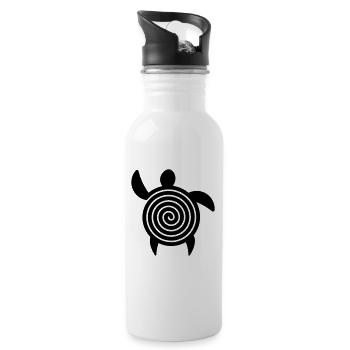 Spiral Tutle - Water bottle with straw - white - Right