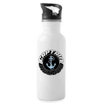 capitaine d'ancre 002 - Gourde avec paille intégrée - blanc - Droite